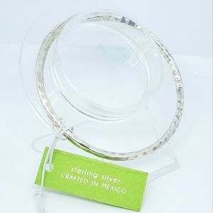 Seed & Sage 925 Silver ATI Mexico Hammered Bangle Bracelet